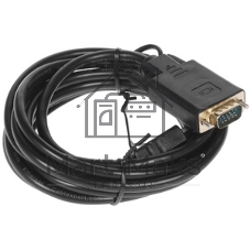 Кабель HDMI->VGA Cablexpert A-HDMI-VGA-03-10, 19M/15M + 3.5Jack, медь, позол.разъемы, 3м, черный, пакет