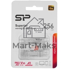 Флеш карта microSD 256Gb Silicon Power Superior A1 microSDXC Class 10 UHS-I U3 100/80 Mb/s
