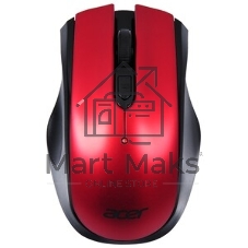 Мышь беспроводная Acer OMR032 черный/красный, 1600 dpi, радиоканал, USB, кнопки - 4