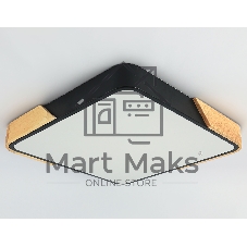 Потолочный светодиодный светильник Ambrella light FZ1316 BK/LW черный/светлое дерево 36W 5000K 400*400*50 (без ПДУ)