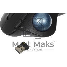 Трекбол Logitech M575S черный оптическая 2000dpi беспров. BT/Radio USB2.0 (910-007035)