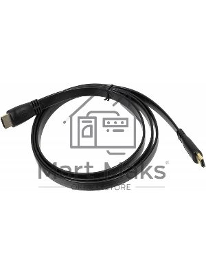 Кабель аудио-видео High Speed ver.1.4 Flat HDMI (m)/HDMI (m) 1.5м. позолоченные контакты черный