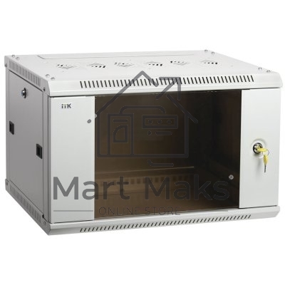Шкаф ITK LINEA W 12U 600x600 мм дверь стекло, RAL7035