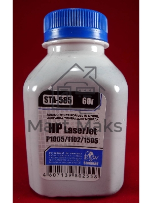 Тонер HP LJ P1005/06/1102/1120/1505/22/66/1606/LBP-3010/3250 (фл.60г) B&W Standart фас России