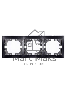 Рамка 3-м Мира горизонтальная черный бархат LEZARD 701-4200-148