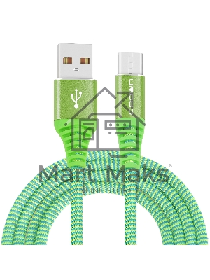 Кабель Crown USB - USB Type-C CMCU-3102C green