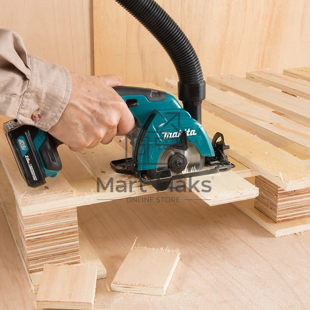 Пила циркулярная MAKITA HS301DWAE10.8В 2х2Ач Li-ion 1500об\м диск-ф85мм рез-25.5мм 1.6кг чем