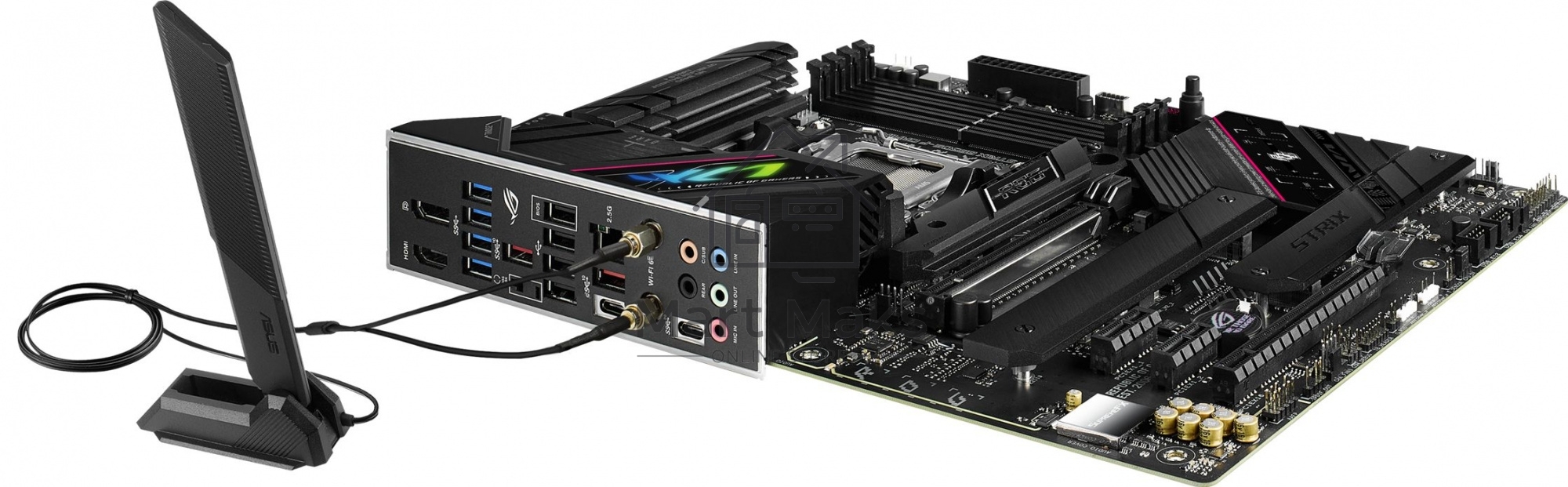 Материнская плата ASUS ROG STRIX B650E-F GAMING WIFI, AM5, AMD B650, 4xDDR5, 4xSATA, 3xM.2, 1xPCI-E 5.0 x16, 1xPCI-E 4.0 x4, 2xPCI-E x1, 1xHDMI, 1xDP, 1x 2.5Gb LAN, 4xUSB-A 2.0, 4xUSB-A 3.2 Gen 1, 2xUSB-A 3.2 Gen 2, 1xUSB-C 3.2 Gen 2, 1xUSB-C 3.2 Gen 2x2,