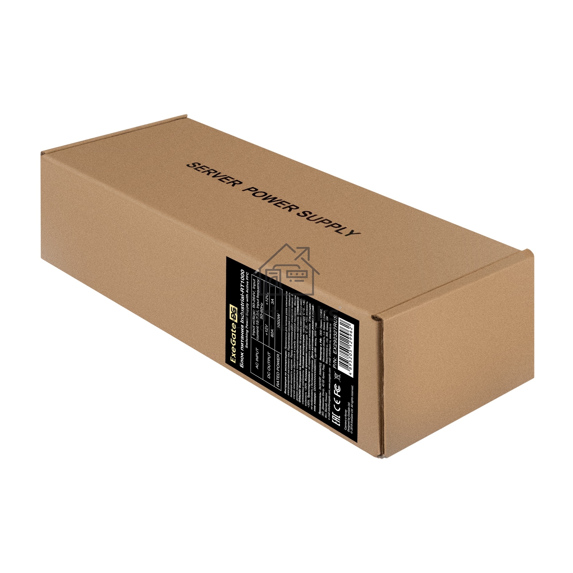 Блок питания серверный (модуль к RTS1000 Redundant) 1000W ExeGate Industrial-RT1000 (APFC, КПД 94%(80 PLUS Platinum), 4 см fan)