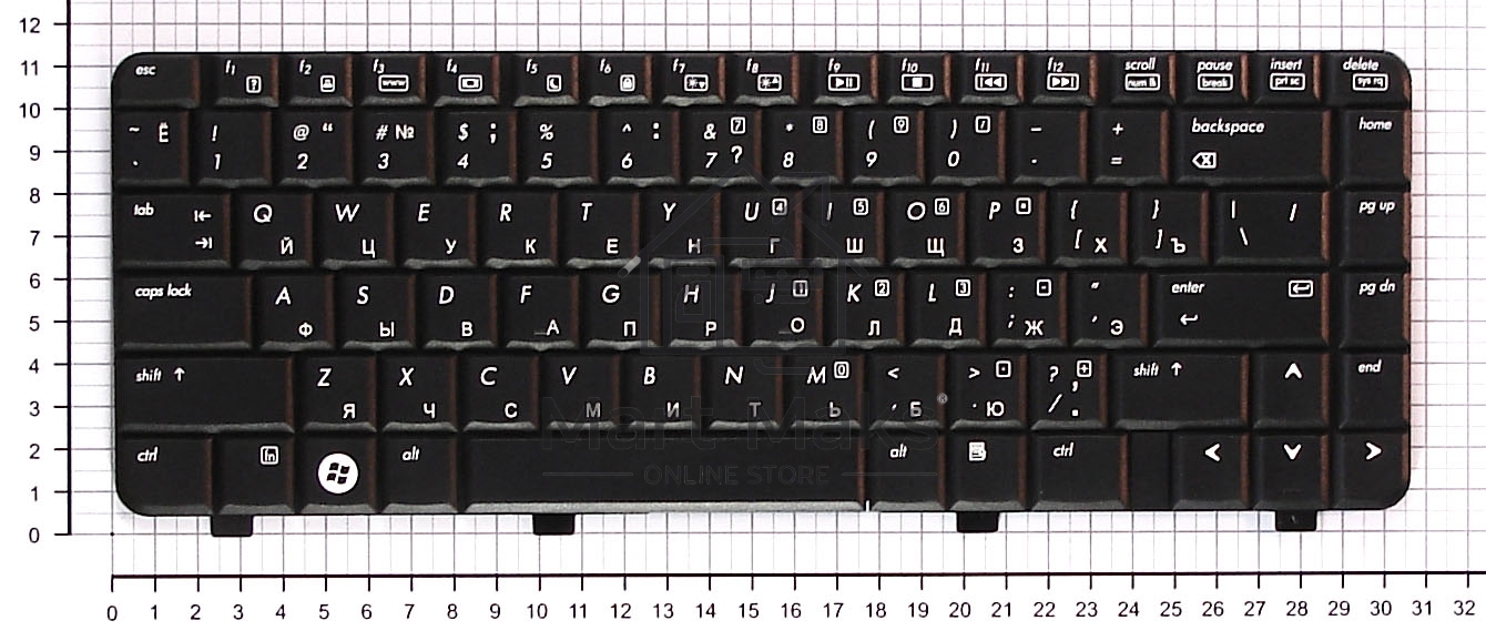 Клавиатура для ноутбука HP Presario CQ40 CQ41 CQ45 черная