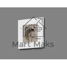 Комплект механизма электрической розетки ALFA Серо-бежевый матовый 2USB A+C 20W (быстрая зарядка) с/з QUANT (AP3700, VM160) MA370010