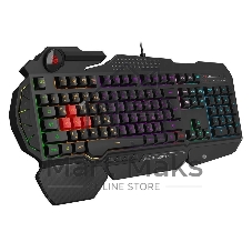 Клавиатура проводная A4Tech Bloody B310N черный USB Multimedia for gamer LED (подставка для запястий) (B310N)