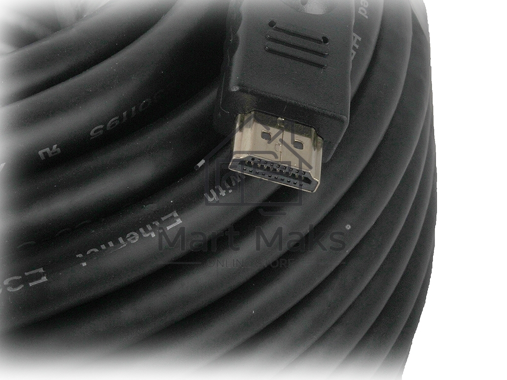 Кабель Cablexpert HDMI CC-HDMI4-30M, 19M/19M, v1.4, медь, позол.разъемы, экран, усилитель сигнала, 30м, черный, пакет