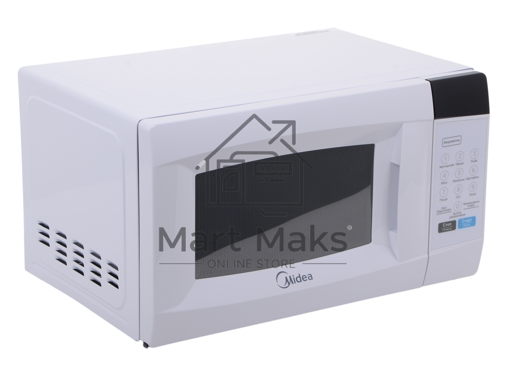Микроволновая печь Midea EM720CKE белый, 20 л, 700 Вт, переключатели - сенсор