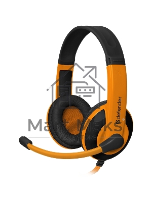 Наушники Defender Warhead G-120 черный/оранжевый кабель 2 м