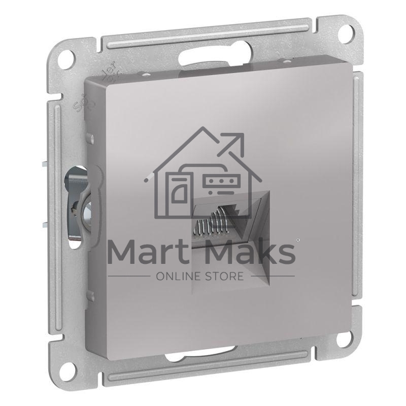 Механизм розетки компьютерной ATLAS DESIGN RJ45 алюм. SchE ATN000383