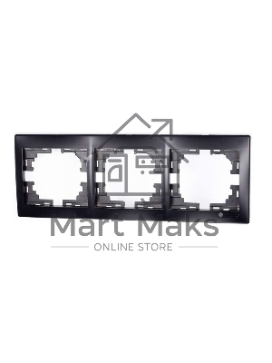 Рамка 3-м Мира горизонтальная черный бархат LEZARD 701-4200-148