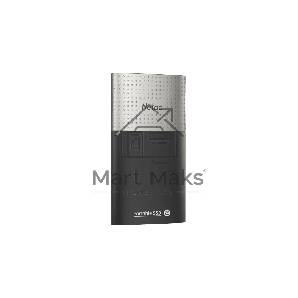 Внешний накопитель SSD Netac 500Gb Z9 <NT01Z9-500G-32BK> (USB3.2, up to 550/480MBs, 90х47.5х11.5mm, Aluminium+Plastic)