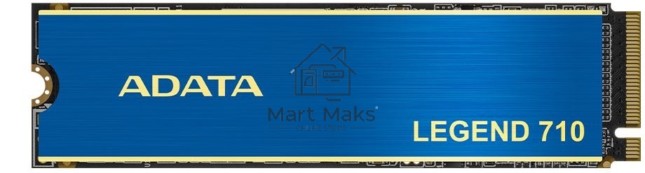 Накопитель SSD ADATA LEGEND 710, 2Tb, PCIe 3.0 x4, M.2 2280, NVMe, R/W 2400/1800, с радиатором