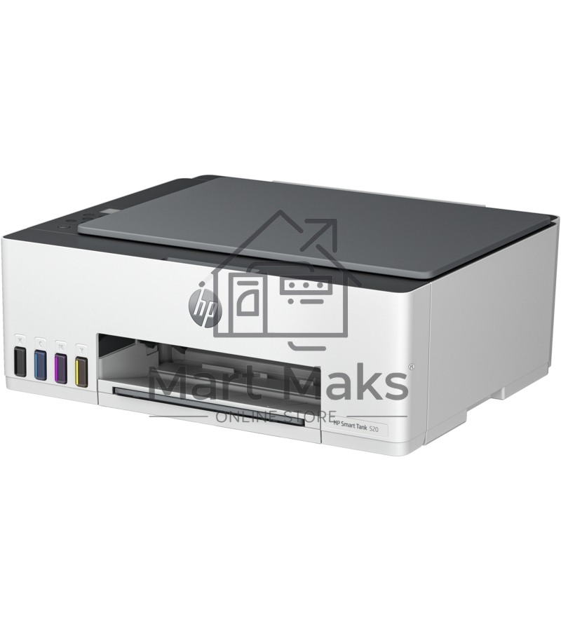 МФУ струйный HP Smart Tank 520 (1F3W2A), A4, цветной, печ. до 12 стр/мин. (ч/б) до 5 стр/мин. (цвет), 1200 x 1200 dpi, USB