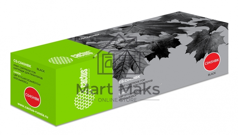 Картридж лазерный Cactus CS-C045HBK черный (2800 стр.) для Canon LBP 611Cn/613Cdw/631Cn/633Cdw/635Cx