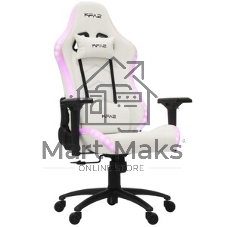 Кресло KFA2 Gaming Chair 01 RGB SE белый, экокожа, RGB-подсветка, подголовник