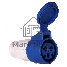 Розетка кабельная 32А 220В 2P+E IP44 (223) EKF ps-223-32-220