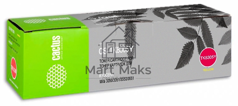 Картридж лазерный Cactus CS-TK8305Y желтый (15000 стр.) для Kyocera Mita 3050/3051/3550/3551