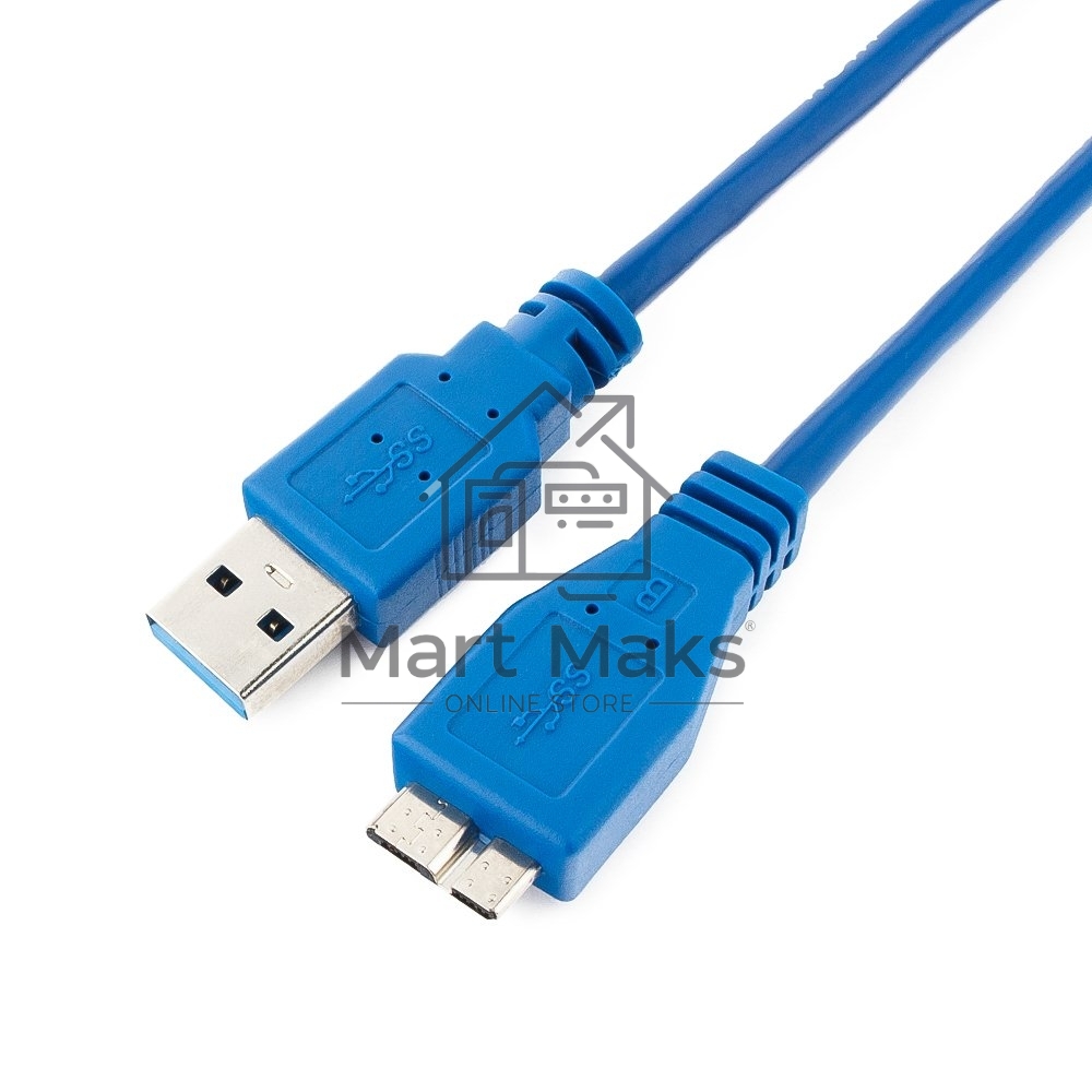 Кабель Gembird/Cablexpert CCP-mUSB3-AMBM-0.5M Кабель USB 3.0 Pro, AM/microBM 9P, 0.5м, экран, синий