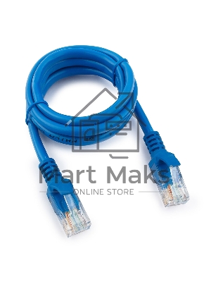 Патч-корд медный UTP Cablexpert PP10-1M/B кат.5e, 1м, литой, многожильный (синий)