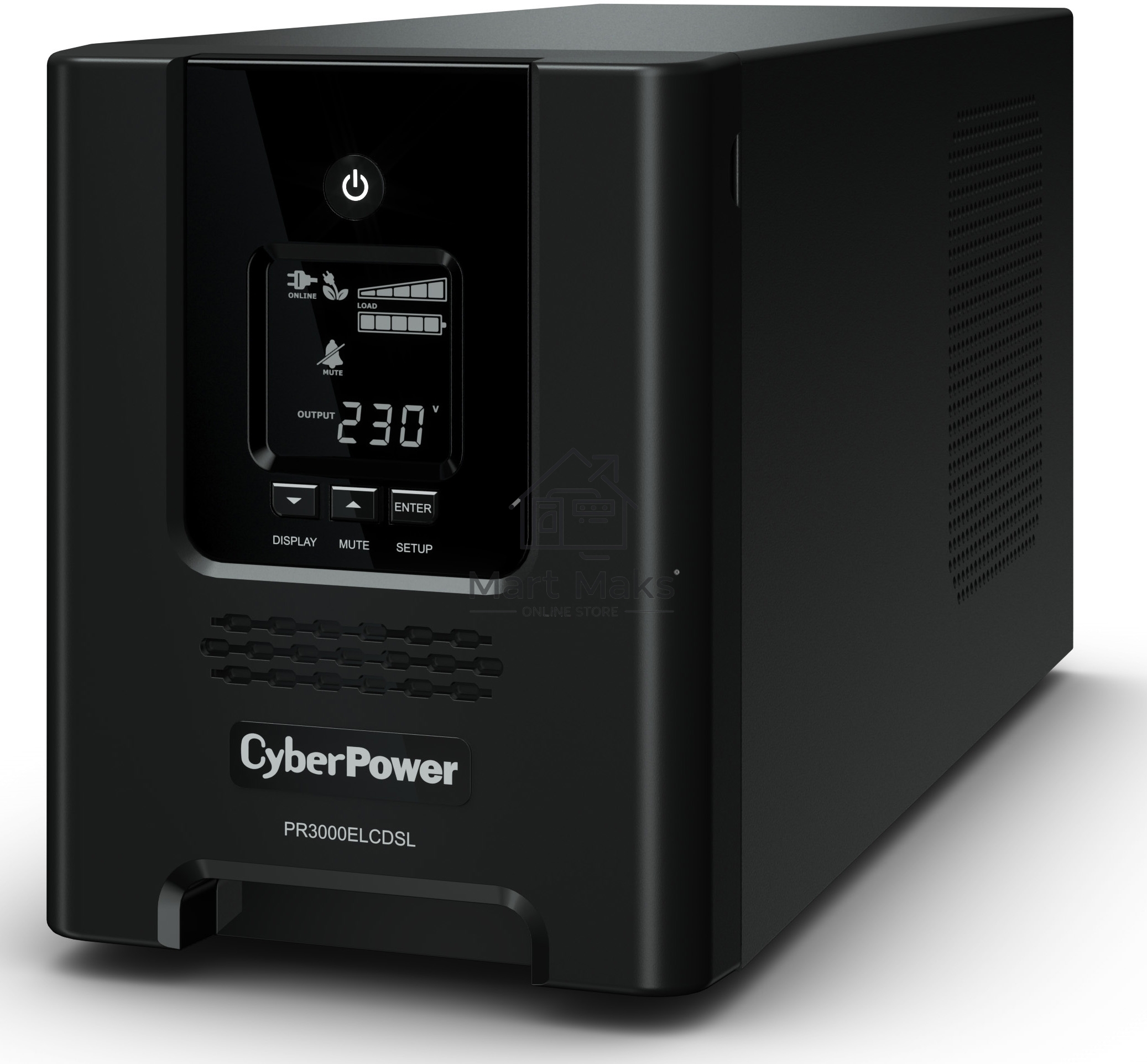 Источник бесперебойного питания CyberPower PR3000ELCDSL 3000VA/2700W USB/RJ11/45 (9 IEC)