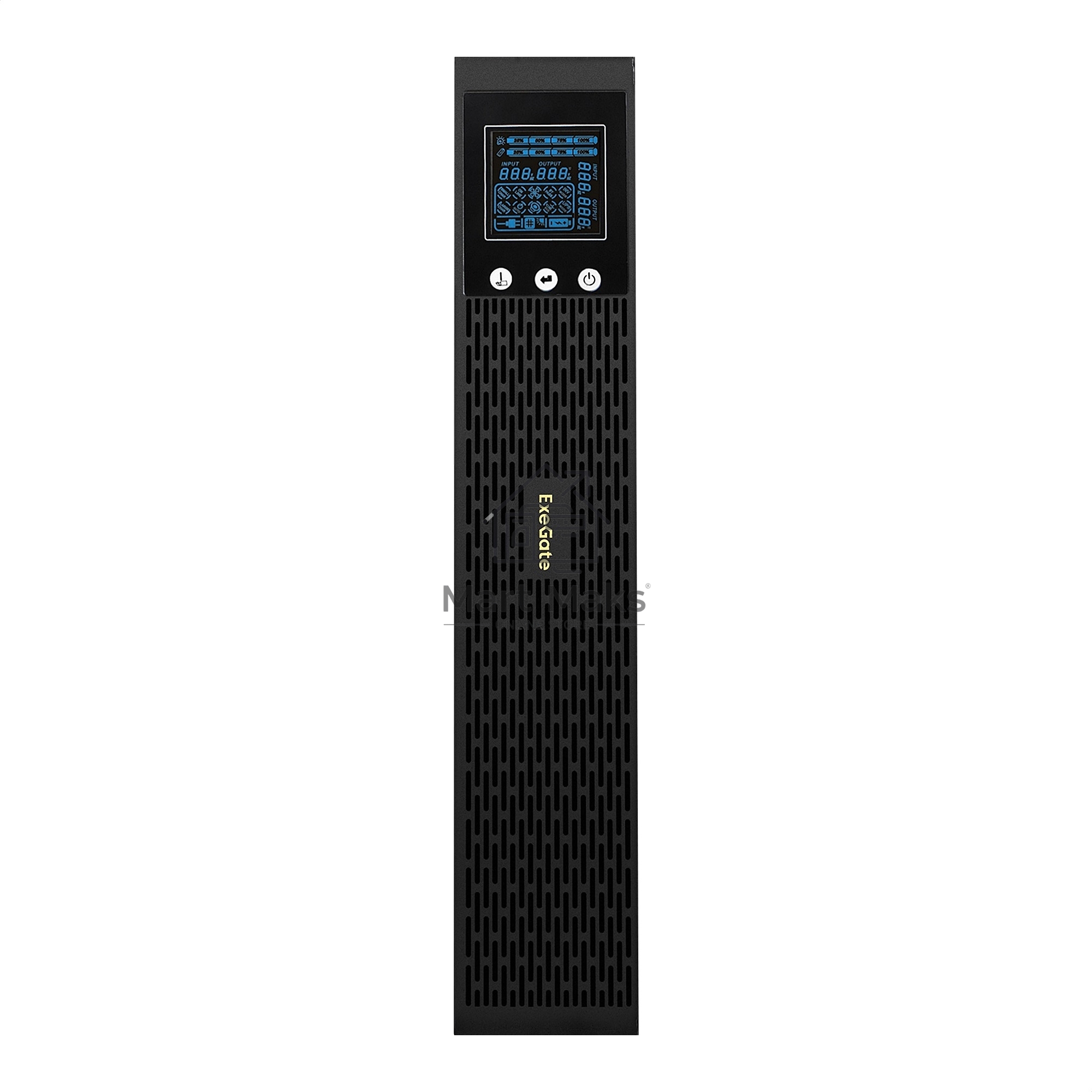 Источник бесперебойного питания Pure Sine Wave ExeGate SinePower UHB-3000.LCD.AVR.1SH.4C13.RJ.USB.2U <3000VA/2400W, LCD, AVR, 1*Schuko+4*C13, RJ45/11, USB, Rackmount 2U/Tower, металлический корпус, Black>
