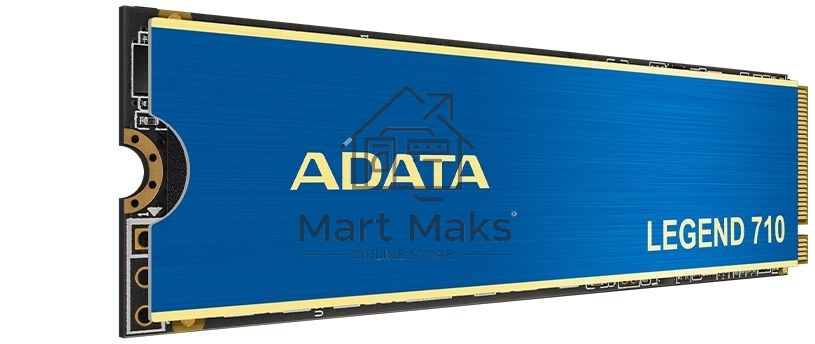Накопитель SSD ADATA LEGEND 710, 2Tb, PCIe 3.0 x4, M.2 2280, NVMe, R/W 2400/1800, с радиатором
