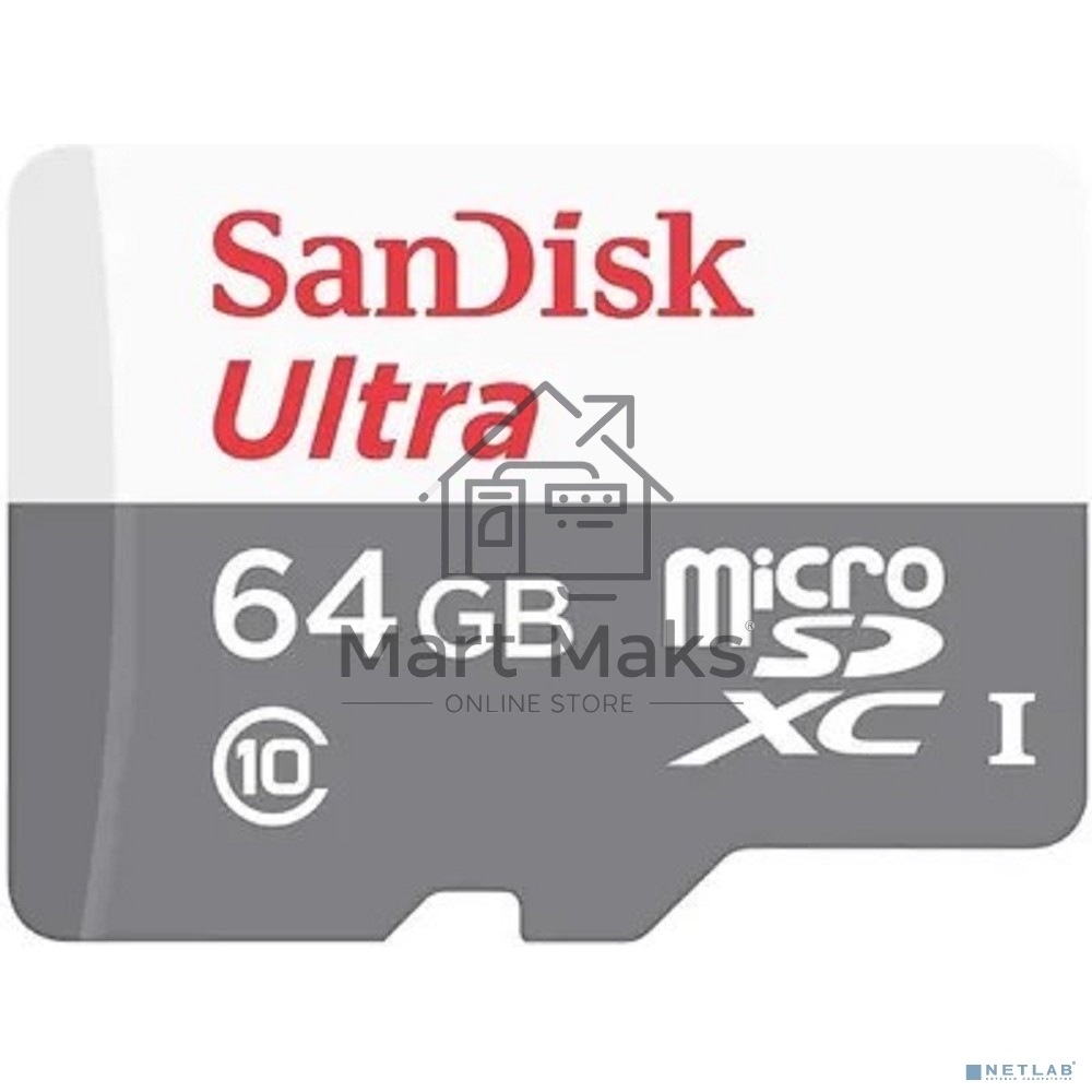 Флеш карта microSD 64GB SanDisk microSDXC Class 10 Ultra UHS-I 100MB/s