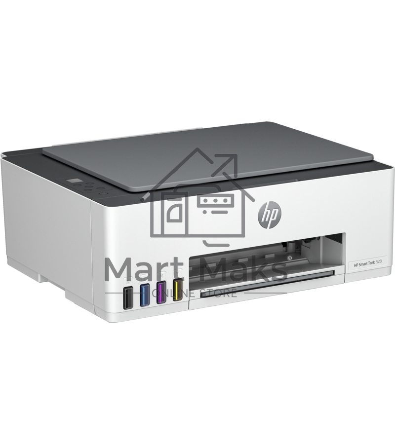 МФУ струйный HP Smart Tank 520 (1F3W2A), A4, цветной, печ. до 12 стр/мин. (ч/б) до 5 стр/мин. (цвет), 1200 x 1200 dpi, USB