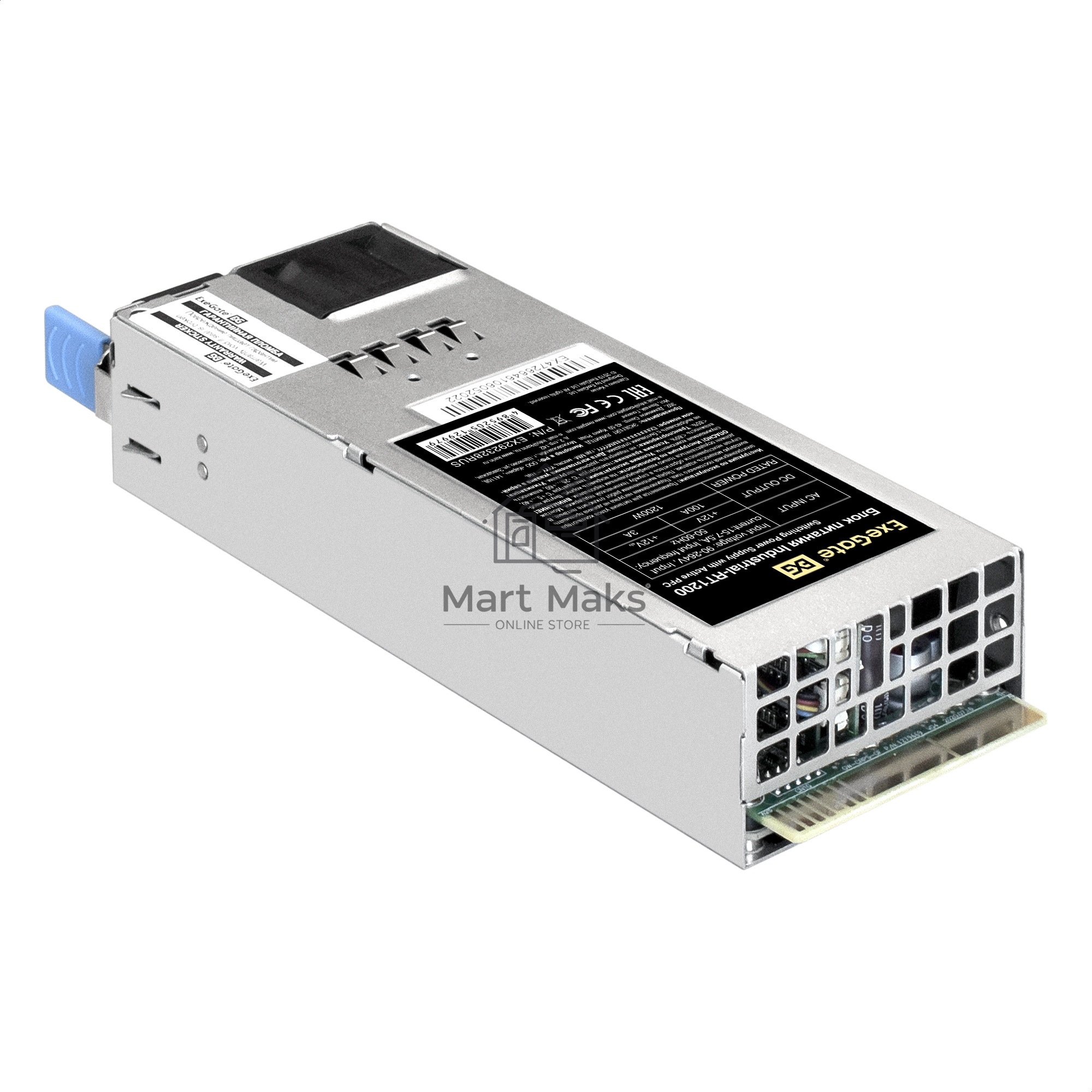 Блок питания серверный (модуль к RTS1200 Redundant) 1200W ExeGate Industrial-RT1200 (APFC, КПД 94%(80 PLUS Platinum), 4 см fan)