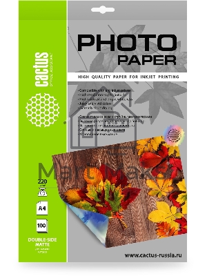 Фотобумага Cactus CS-MA322050DS A3/220г/м2/50л./белый матовое/матовое для струйной печати