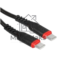 Кабель USB2.0 Hoco Type-C/Type-C, 3А, 60Вт, X59, 1м, черный, коробка