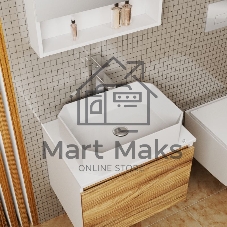 Раковина санфаянс накладная прямоугольная BAU Hotel 51х37, белая