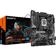 Материнская плата Gigabyte B760 GAMING X D4 GEN5, LGA1700, Intel B760, 4xDDR4, 4xSATA, 3xM.2, 1xPCIe 5.0 x16, DisplayPort, HDMI, 1x2.5Gb LAN, 6x3.5 мм, 7.1, ATX