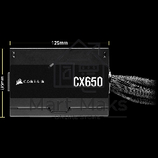 Блоки питания/ Power Supply Corsair CX650, Model RPS0128, 650W 80+ Bronze (ATX, 2.31, Non-modular, 1x24(20+4)pin, 1xCPU 8(4+4)pin, 2xPCIe*2 8(6+2)pin, 3xSATA3, 2xMOLEX4pin, Active, 120x120mm, 150x120x86mm, APFC, Power cable-EU, black)