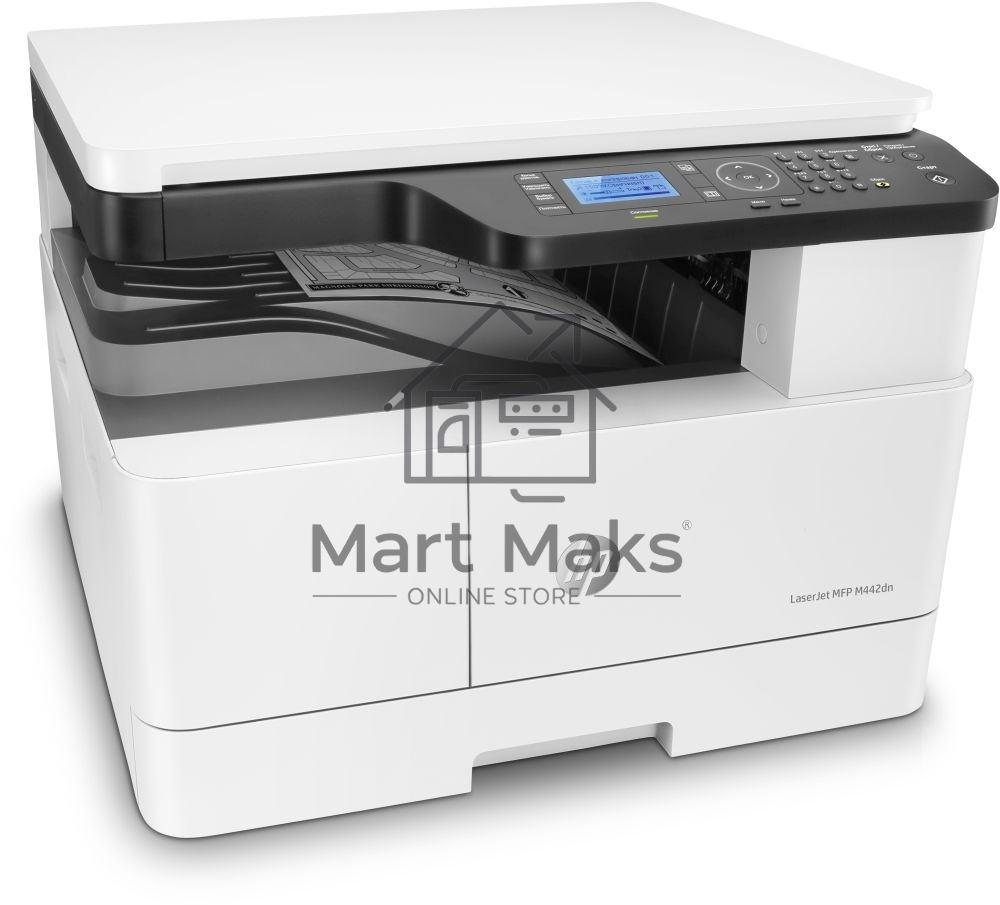 МФУ лазерный HP LaserJet M442dn (8AF71A), A3, ч/б, печ. до 24 стр/мин. (А4) до 13 стр/мин. (А3), 1200 x 1200 dpi (печать) 600x600dpi (скан.), USB, RJ-45