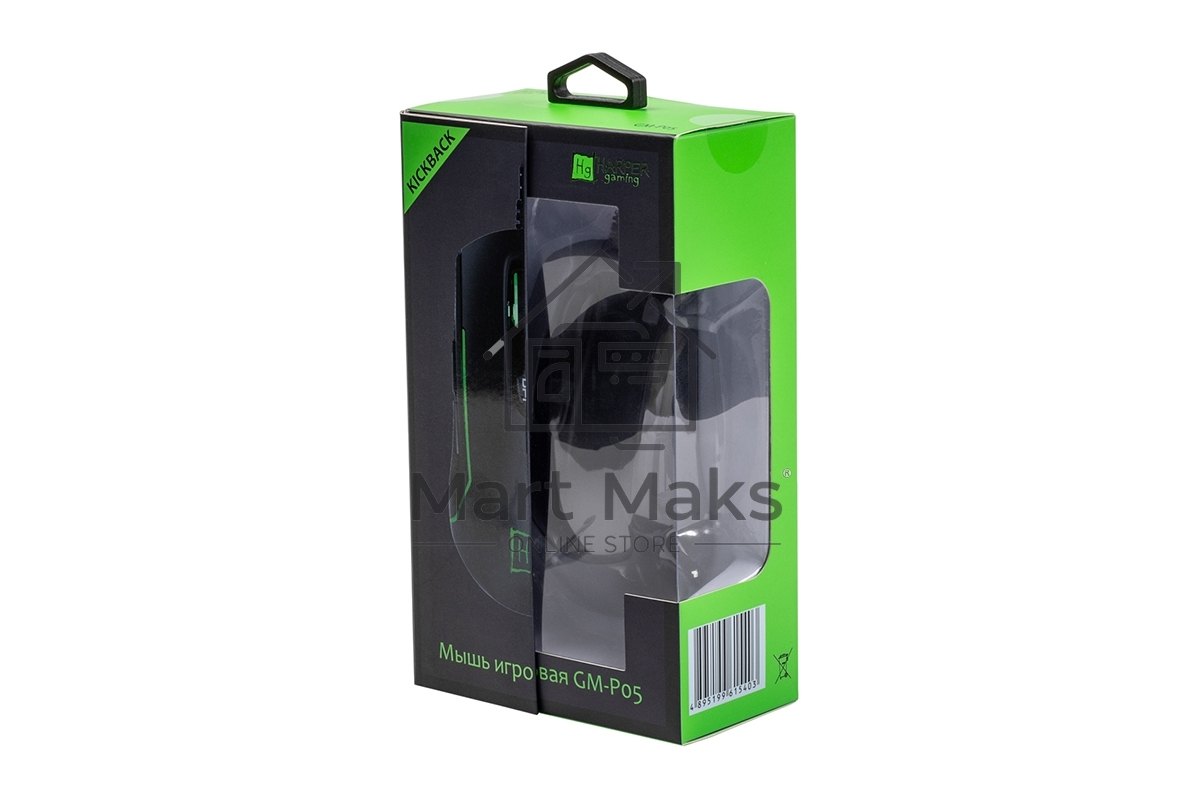Мышь проводная Harper Gaming Kickback GM-P05 черный, 10000 dpi, USB, кнопки - 8