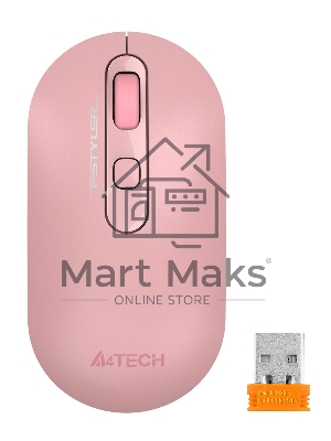 Мышь беспроводная A4Tech Fstyler FG20 розовый, 2000 dpi, радиоканал, USB, кнопки - 4