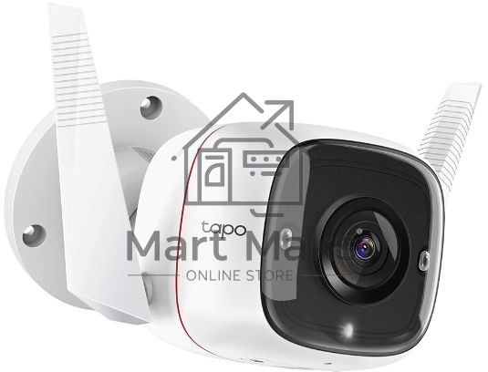 Видеокамера IP TP-Link Tapo C310 White 3MP indoor & outdoor IP camera, 30m Night Vision, IP66 dust & waterproof, Motion Detection and Notification, 2-way Audio, supports Micro SD card storage, easy setup with APP