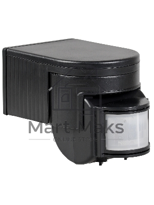 Датчик движения Iek LDD10-012-1100-002 ДД 012 черный, макс. нагрузка 1100Вт, угол обзора 180град., дальность 12м, IP44, ИЭК