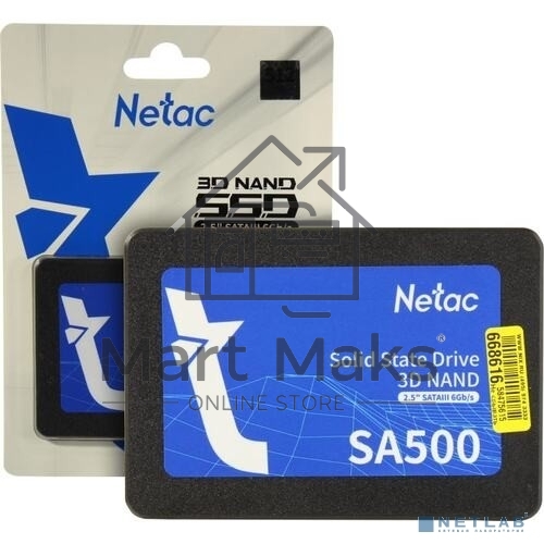 Накопитель SSD Netac SA500, 512GB, SATA III, 2.5