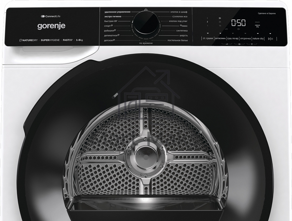 Сушильная машина Gorenje DPNA82WIFI/C белый, 8 кг, сушка - конденсационная, программ - 15, 60 x 85 x 65.3 см