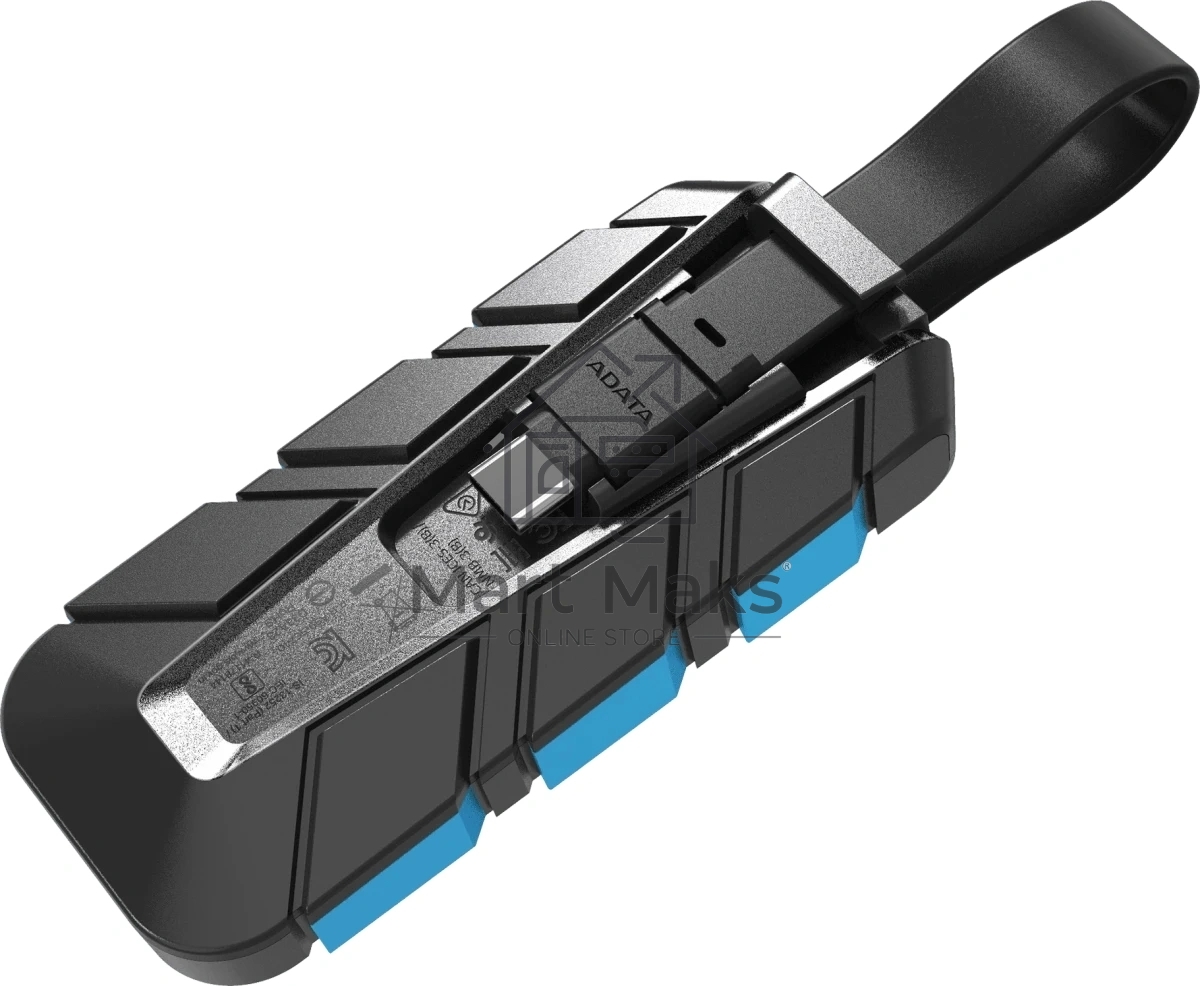 Внешний SSD ADATA 1.0Tb SC740 <SC740-1000G-CBU> (USB3.2 gen 2 type C, 1050/1000Mbs, 122x41x22mm, 40g, защита от падения, встроенный кабель)