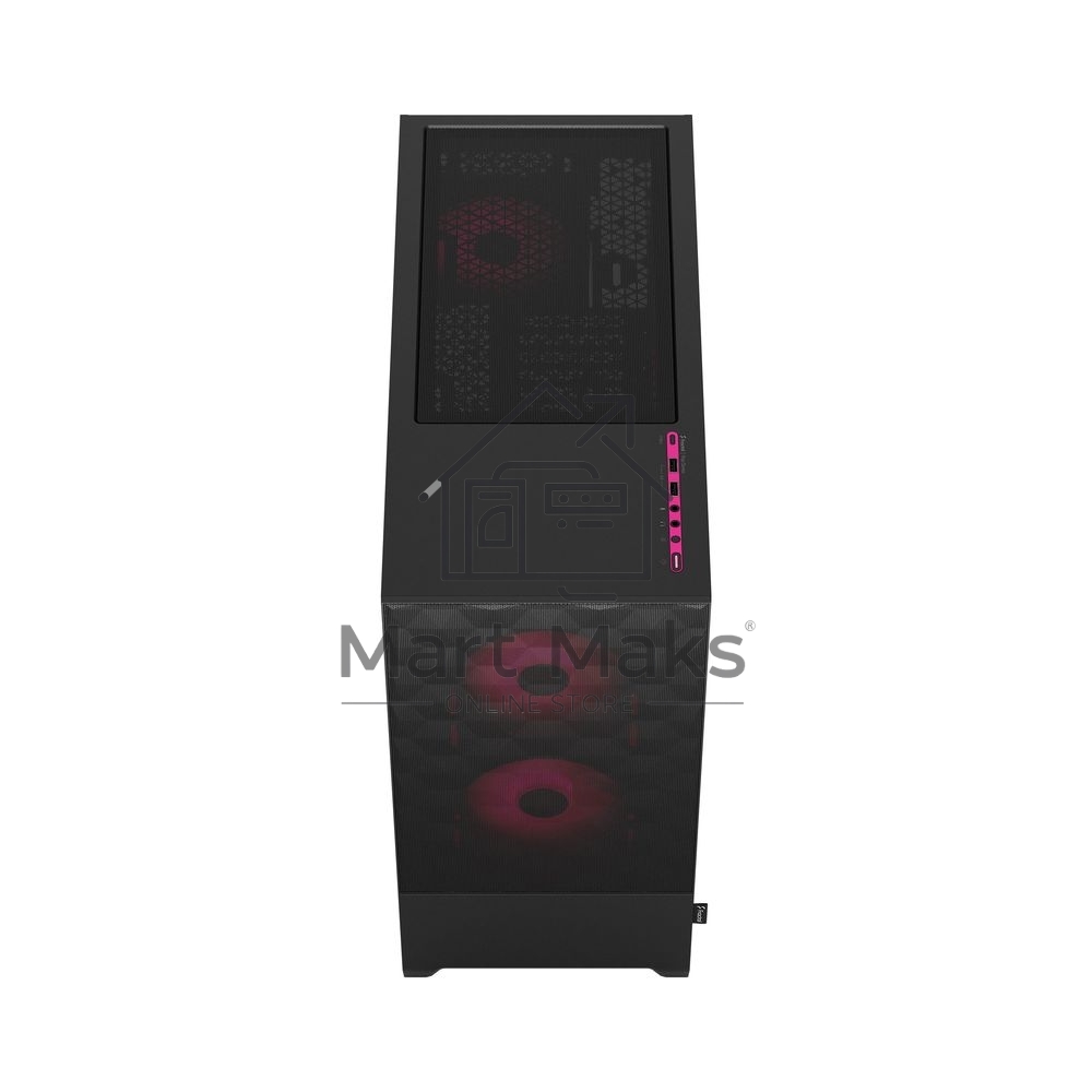 Корпус ПК без блока питания Fractal Design Pop Air RGB Magenta Core TG Clear Tint, Midi-Tower, 3x120mm RGB, 2xUSB-A 3.2 ATX, mATX, mITX черный/магента